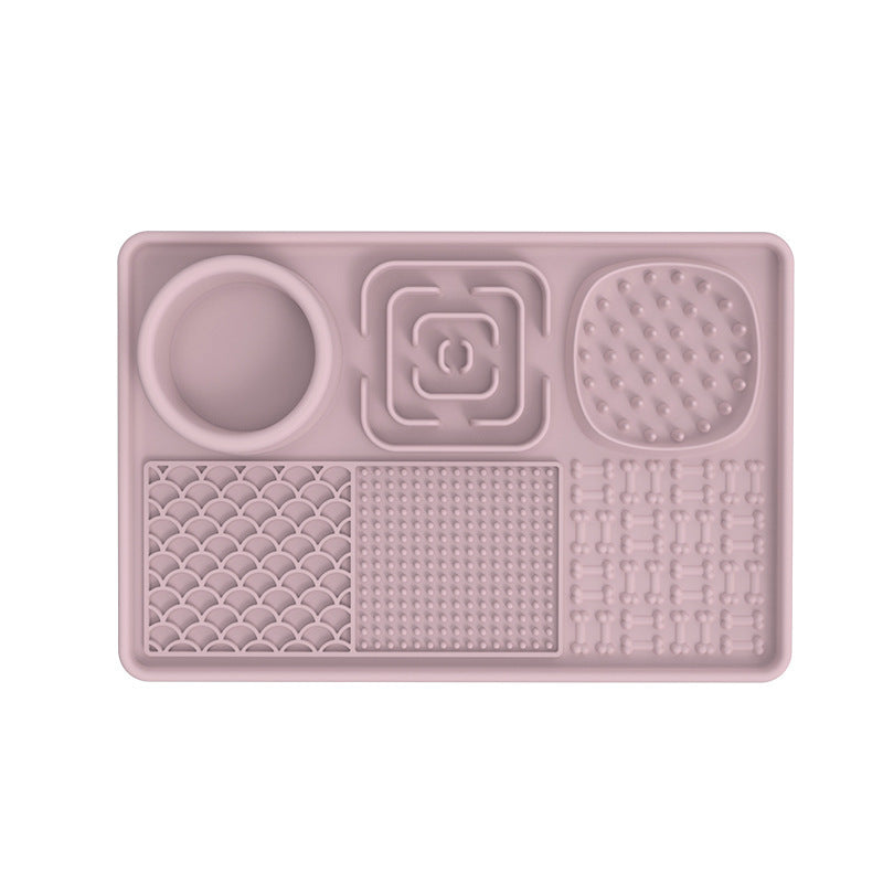 Dog and cat lick mat from PawBeing, a slow feeder for anxiety relief and promoting healthy eating, shown with textured surface.