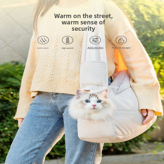 PawBeing travel pet carrier bag with mesh sides and adjustable straps, designed for comfortable pet transport.