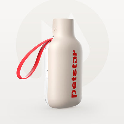 PawBeing portable pet water dispenser bottle for travel, featuring a compact design with built-in water bowl for pets on the go.