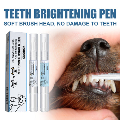 PawBeing Pet Tooth Pen for wellness, showing a close-up of the pen with a white brush tip for cleaning pets' teeth.
