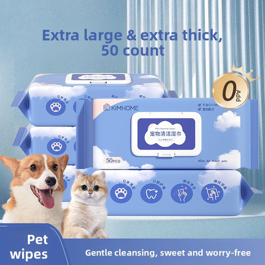 PawBeing pet cleaning wipes for eyes and ears, soft and moist, designed for gentle grooming of pets.