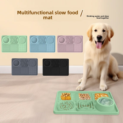 PawBeing dog and cat lick mat with textured surface for slow feeding, anxiety relief, and healthy eating, shown on a white background.