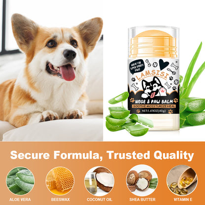 Pet PawProtection moisturizing cream by PawBeing, showing a jar of wellness cream designed for pet paw care.