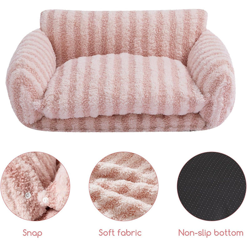 Fluffy Plush Orthopedic Pet Sofa Bed