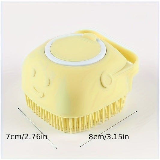 PawBeing grooming pet bathing brush with soft bristles for gentle cleaning and detangling during pet bath time.