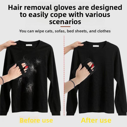 PawBeing Pet Electrostatic Hair Removal Gloves for grooming, showing textured surface for removing loose pet hair.