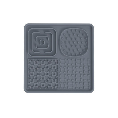 PawBeing dog and cat lick mat, slow feeder for anxiety relief and healthy eating, shown with textured surface for licking.