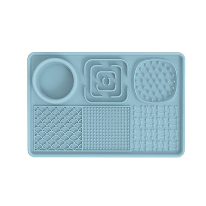 PawBeing dog and cat lick mat, slow feeder for anxiety relief and healthy eating, with textured surface for licking and grooming.