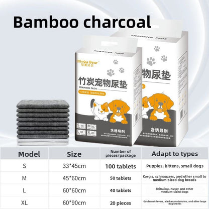 PawBeing Bamboo Charcoal Pet Pad for potty training, featuring a soft, absorbent surface with bamboo charcoal odor control.
