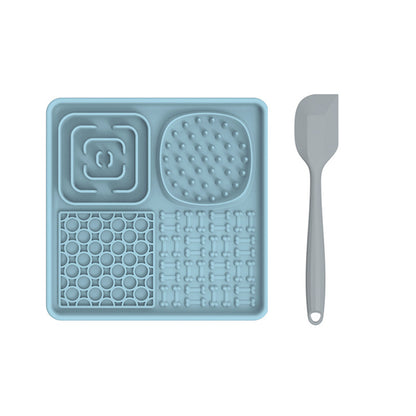 Dog and cat lick mat by PawBeing, slow feeder for anxiety relief and healthy eating, with textured surface for licking.