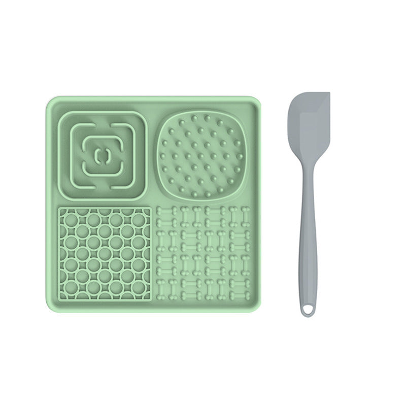 Dog and cat lick mat by PawBeing, slow feeder for anxiety relief and healthy eating, with textured surface for licking.