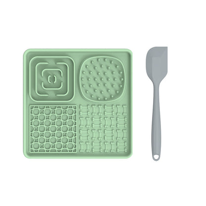 Dog and cat lick mat by PawBeing, slow feeder for anxiety relief and healthy eating, with textured surface for licking.