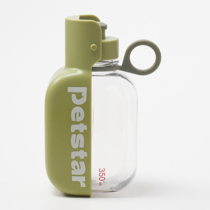 Portable PawBeing travel pet water dispenser bottle with a compact design and easy-to-use spout for on-the-go hydration.
